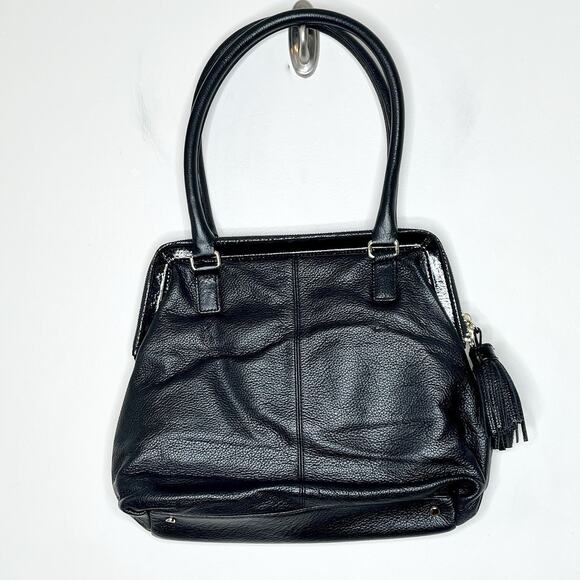 Kate Spade Ashlyn Belltown Satchel Handbag Black Tasseled Pebbled Leather - Picture 7 of 12